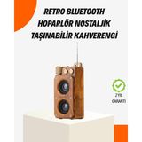 Zenvia Ahşap Tarzı Kablosuz Hoparlör 5W Güçlü Bass Tf USB Aux - 1
