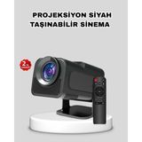 Zenvia Akıllı Projeksiyon Cihazı HDMI USB Bağlantılı Taşınabilir Enerji Tasarruflu - 0 - Siyah
