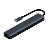 Zenvia Ally BYL-2303 7 In 1 Type-C To USB + Type-C + Ethernet + Kart Okuyucu + HDMI Dönüştürücü Çoğ