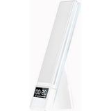Zenvia Ally Dijital Saatli 15W Kablosuz Şarjlı LED Işıklı Katlanabilir Masa LAMBASI-(5775) ZNV-HBY324