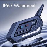 Zenvia BT62 Motosiklet Kask Kulaklığı Bluetooth Intercom 2 Intercom Bağlantılı - Kırmızı