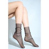 Zenvia Daymod Tül Rib Soket Çorap - Standart - Siyah