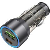 Zenvia Hoco NZ12A Action PD43W USB + Type-C Hızlı Şarj Araç Çakmaklı Şarj ALETI-(5775) ZNV-HBY3245 - Siyah
