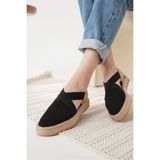 Zenvia Kadın Siyah Espadril Ayakkabı TR19MY01A - Renkli