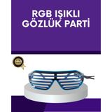 Zenvia LED Işıklı Parti Gözlüğü Renkli Eğlence Aksesuarı ZNV2025 - 000-Siyah - standart