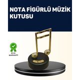 Zenvia Melodious Music Altın Nota Figürlü Müzik Kutusu ZNV-254110 - Ahşap