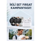 Zenvia Mey Ithalat® Aynalı Bluetooth Kulaklık Yeni Nesil Akıllı Saat Titreşimli Nabız Ölçer Spor - Renkli - Standart