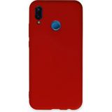Zenvia Mey Ithalat® Huawei P20 Lite Kılıf Nano Içi Kadife Silikon - Kırmızı