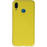 Zenvia Mey Ithalat® Huawei P20 Lite Kılıf Nano Içi Kadife Silikon - Sarı