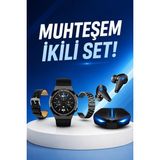 Zenvia Mey Ithalat® Kablosuz Bluetooth Bağlantılı Kulaklık ve Dokunmatik Ekran Akıllı Saat Arama Ce - Renkli - Standart