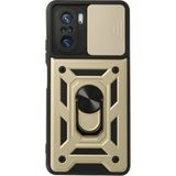 Zenvia Mey Ithalat® Poco F3 Kılıf Pars Lens Yüzüklü Silikon - Gold