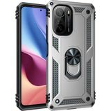 Zenvia Mey Ithalat® Poco F3 Kılıf Sofya Yüzüklü Silikon Kapak - Gümüş