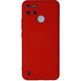 Zenvia Mey Ithalat® Realme C25Y Kılıf Nano Içi Kadife Silikon - Kırmızı