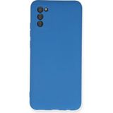 Zenvia Mey Ithalat® Samsung Galaxy A02S Kılıf Nano Içi Kadife Silikon - Mavi