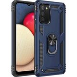 Zenvia Mey Ithalat® Samsung Galaxy A02S Kılıf Sofya Yüzüklü Silikon Kapak - Lacivert
