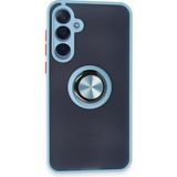 Zenvia Mey Ithalat® Samsung Galaxy A25 5g Kılıf Montreal Yüzüklü Silikon Kapak - Buz Mavi