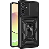 Zenvia Mey Ithalat® Samsung Galaxy A25 5g Kılıf Pars Lens Yüzüklü Silikon - Siyah