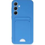 Zenvia Mey Ithalat® Samsung Galaxy A35 5g Kılıf Kelvin Kartvizitli Silikon - Mavi