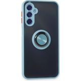 Zenvia Mey Ithalat® Samsung Galaxy M34 5g Kılıf Montreal Yüzüklü Silikon Kapak - Buz Mavi