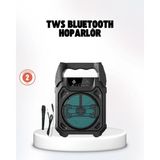 Zenvia Mey Ithalat® Taşınabilir 6.5” Bluetooth Hoparlör USB Tf Kart Mikrofonlu Şarjlı Sistem - Renkli