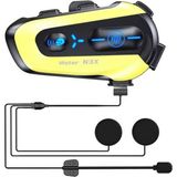 Zenvia N3X Rgb Işıklı Intercom 3 Kişi Bağlantılı 1000MAH Motosiklet Bluetooth Kulaklık Seti - Kırmızı