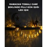 Zenvia Pilli Ramazan ve Bayram LED Işık Zinciri Cami Temalı Dekoratif - 1 m - 2700K