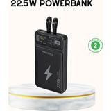 Zenvia Powerbank Hızlı Şarj 10000 Mah Dahili Kablo - Çok Renkli