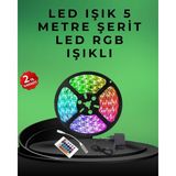 Zenvia Pratik Kurulumlu 5 Metre Kumandalı Şerit LED ZNV2025 - Renkli