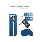 Zenvia Profesyonel Dijital Kumpas 150MM - Karbon Fiber Gövde, Hassas LCD Ekran, Inç/metrik Ölçüm Ciha