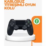 Zenvia Ps4 Uyumlu Kablosuz Oyun Kolu – Titreşimli, Şarjlı ve Ergonomik