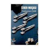 Zenvia Şeker Maşası Paslanmaz Çelik 4 Adet 718702 - Renkli