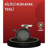 Zenvia Sessiz Dönen Kilitli Mobilya Tekerleği 4 cm