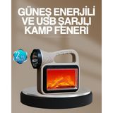 Zenvia Solar Cob Alev Efektli Lamba – Güneş Enerjili, Suya Dayanıklı, Taşınabilir ZNV2025 - 1 - Ahşap