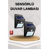 Zenvia Solar Sensörlü Duvar Lambası Bahçe Lamba 20 LED Işık Znv-Tcndym - 0 - Siyah
