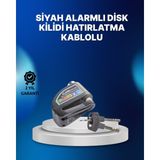 Zenvia Suya Dayanıklı 110DB Alarmlı Çelik Disk Kilidi ZNV2025