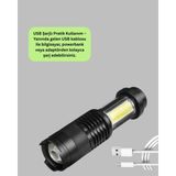 Zenvia Suya Dayanıklı 4 Modlu Mini LED El Feneri Znv-Tcndym - 1 - 0 - Siyah