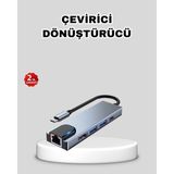 Zenvia Type-C Çoklu Dönüştürücü – Alüminyum Gövde, Hızlı Veri Aktarımı ve Şarj Deste - 0 - Siyah