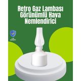 Zenvia USB Şarjlı Retro Gaz Lambası Hava Nemlendirici LED Atmosfer Işıklı ZNV2025 - Ahşap - 1