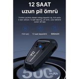 Zenvia Y11 Bluetooth Kulaklık Mikrofonlu Motosiklet Kulaklığı Intercom Bt 5.3 - Kırmızı