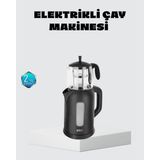 Zenvia Zcv Mey Ithalat® Sinbo Elektrikli Çay Makinesi 1.7 L Su Isıtıcı ve Cam Demlikli Güvenli Kulla - Renkli