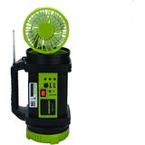 Zenvia Znv Wıson WS-5683 Şarjlı 30W Solar Şarjlı Ev Aydınlatma Seti Radyo ve Fan Powebank ZNV2029