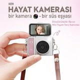 Zenviaa 2k Mini Dijital Retro Video Kamera Flaşlı Dijital Vlog Mini Fotoğraf Makinesi Türkçe Me
