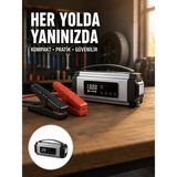 Zenviaa Acil Durumlar Için Çok Fonksiyonlu Araç Akü Takviyesi Hava Kompresörü ve Güç Kayna� - Standart - Renkli