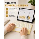 Zenviaa Bluetooth Kablosuz Klavye – Ince Slim Model, Tablet ve Akıllı Tv Uyumlu, Sessiz Tuşlu - Renkli