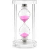 Zenviaa Büyük Cam Kum Saati Cam Standlı= Çap: 7.5cm-Yükseklik: 15CM ZENVIAA365423 - Renkli
