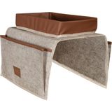Zenviaa Çok Amaçlı Deri Şeritli Cepli Koltuk Kenarı Düzenleyici 03938 ZNV2412 - Renkli - 100 x 100 cm