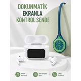 Zenviaa Mey Ithalat® Bluetooth 5.4 Kablosuz Kulaklık Yeşil Askılı Analog Charm Saat Ikili Set - Standart