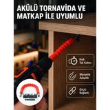 Zenviaa Mey Ithalat® Esnek Bits Uç Seti 12 Parça Manyetik Adaptörlü Matkap Tornavida Aksesuar� - Renkli