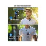 Zenviaa Mini 4K Wıfı Aksiyon Kamerası Vücut Kamerası Giyilebilir Video Kaydedici Hafıza Kartı - Siyah - Plastik