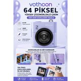 Zenviaa Mini Dijital Kamera 64MP 16X Digital Zoom Retro Vintage 1.4’’ekranlı Video Kamera Taş�